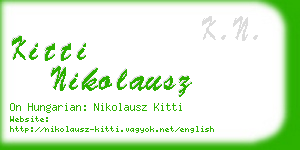 kitti nikolausz business card